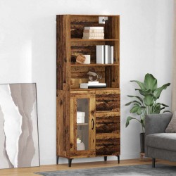 Sonata H Висок шкаф Старо дърво 69,5 x 34 x 180 см Инженерно дърво - Corpuri, vitrine, biblioteci modulare