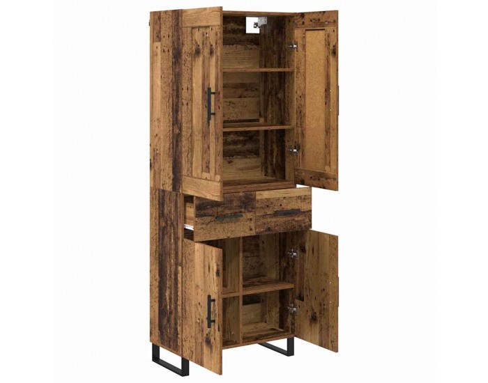 Sonata H Висок шкаф Старо дърво 69,5 x 34 x 180 см Инженерно дърво