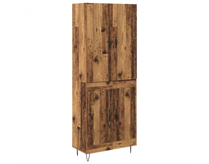Sonata H Висок шкаф 2 pcs Старо дърво Инженерна дървесина и стъкло