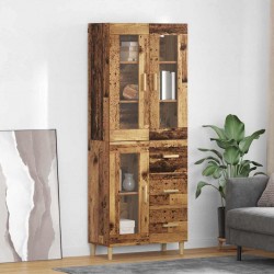 Sonata H Висок шкаф Старо дърво 69,5 x 34 x 180 см Инженерно дърво - Corpuri, vitrine, biblioteci modulare