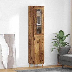 Sonata H Висок шкаф 2 pcs Старо дърво Стъкло - Living