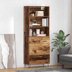 Sonata H Висок шкаф Старо дърво 69,5 x 34 x 180 см Инженерно дърво - Corpuri, vitrine, biblioteci modulare