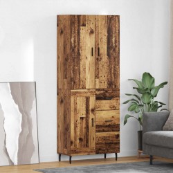 Sonata H Висок шкаф с чекмедже Старо дърво 69,5 x 34 x 180 см - Corpuri, vitrine, biblioteci modulare