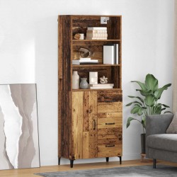 Sonata H Висок шкаф Старо дърво 69,5 x 34 x 180 см Инженерно дърво - Corpuri, vitrine, biblioteci modulare