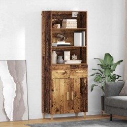 Sonata H Висок шкаф Старо дърво 69,5 x 32,5 x 180 см Инженерно дърво - Corpuri, vitrine, biblioteci modulare
