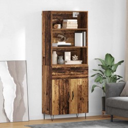 Sonata H Висок шкаф Старо дърво 69,5 x 34 x 180 см Инженерно дърво - Corpuri, vitrine, biblioteci modulare