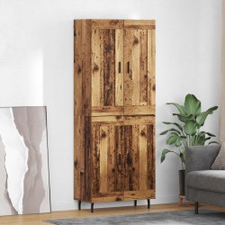 Sonata H Висок шкаф 2 pcs Старо дърво Инженерна дървесина и стъкло - Living