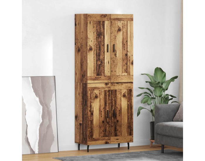 Sonata H Висок шкаф 2 pcs Старо дърво Инженерна дървесина и стъкло