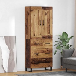 Sonata H Висок шкаф Старо дърво 69,5 x 34 x 180 см Инженерно дърво - Corpuri, vitrine, biblioteci modulare