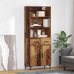 Sonata H Висок шкаф Старо дърво 69,5 x 34 x 180 см Инженерно дърво - Living