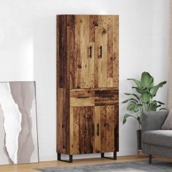 Sonata H Висок шкаф 2 pcs Старо дърво Инженерна дървесина и стъкло - Living
