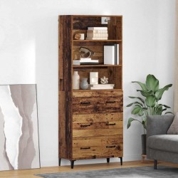 Sonata H Висок шкаф Старо дърво 69,5 x 34 x 180 см Инженерно дърво - Living