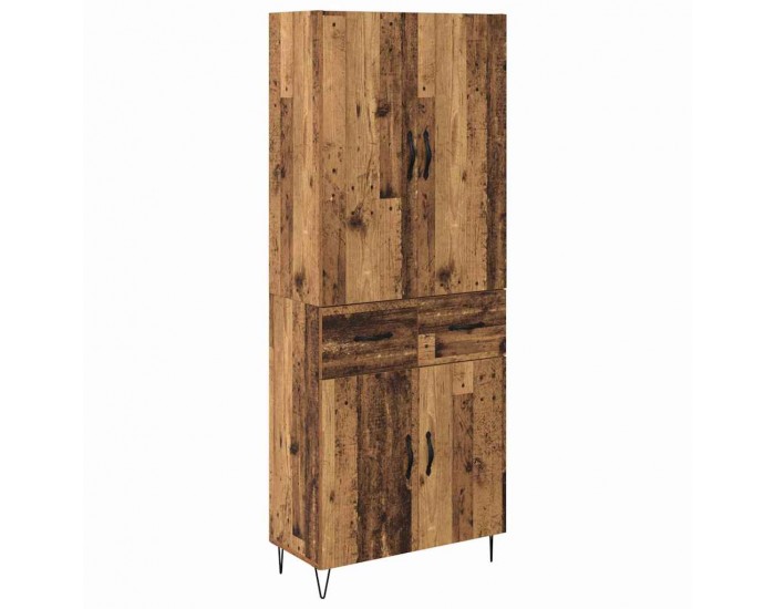 Sonata H Висок шкаф 2 pcs Старо дърво Инженерна дървесина и стъкло