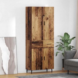 Sonata H Висок шкаф с чекмедже Старо дърво 69,5 x 34 x 180 см - Corpuri, vitrine, biblioteci modulare