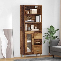 Sonata H Висок шкаф Старо дърво 69,5 x 34 x 180 см Инженерно дърво - Living