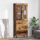 Sonata H Висок шкаф 2 pcs Старо дърво Инженерна дървесина и стъкло