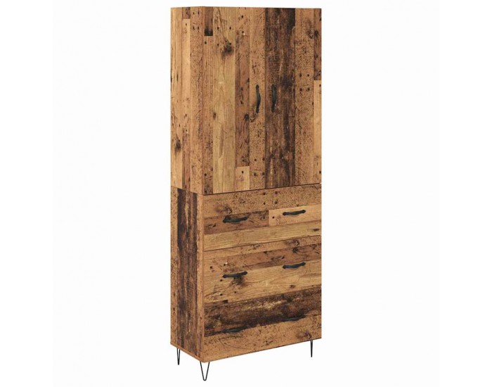Sonata H Висок шкаф 2 pcs Старо дърво Инженерна дървесина и стъкло