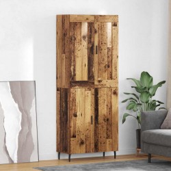 Sonata H Висок шкаф 2 pcs Старо дърво Инженерна дървесина и стъкло - Living