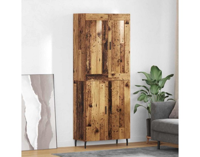 Sonata H Висок шкаф 2 pcs Старо дърво Инженерна дървесина и стъкло
