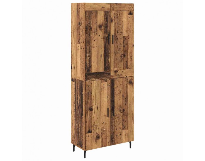 Sonata H Висок шкаф 2 pcs Старо дърво Инженерна дървесина и стъкло