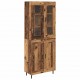 Sonata H Висок шкаф 2 pcs Старо дърво Инженерна дървесина и стъкло