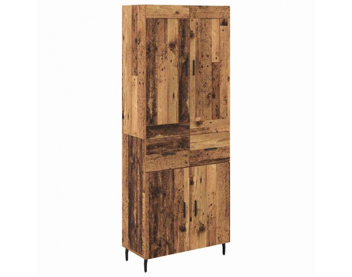 Sonata H Висок шкаф 2 pcs Старо дърво Инженерна дървесина и стъкло