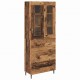 Sonata H Висок шкаф 2 pcs Старо дърво Инженерна дървесина и стъкло