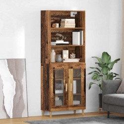Sonata H Висок шкаф Старо дърво 69,5 x 32,5 x 180 см Инженерно дърво - Corpuri, vitrine, biblioteci modulare