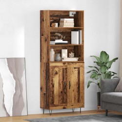Sonata H Висок шкаф Старо дърво 69,5 x 34 x 180 см Инженерно дърво - Corpuri, vitrine, biblioteci modulare