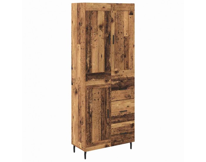 Sonata H Висок шкаф 2 pcs Старо дърво Инженерна дървесина и стъкло