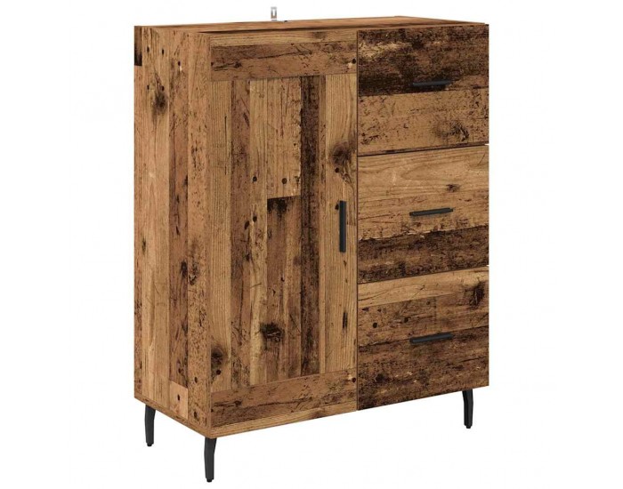 Sonata H Висок шкаф 2 pcs Старо дърво Инженерна дървесина и стъкло