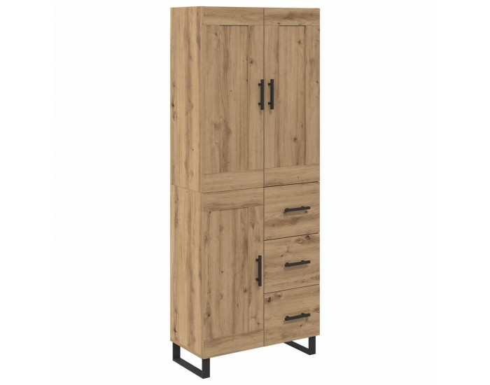 Sonata H Висок шкаф с чекмедже Дъб 69,5 x 34 x 180 см Инженерно дърво