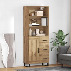 Sonata H Висок шкаф с чекмедже Дъб 69,5 x 34 x 180 см Инженерно дърво - Corpuri, vitrine, biblioteci modulare
