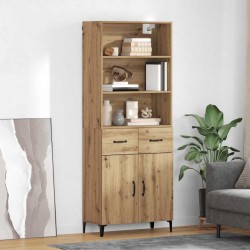 Sonata H Висок шкаф с чекмедже Дъб 69,5 x 34 x 180 см Инженерно дърво - Corpuri, vitrine, biblioteci modulare