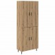 Sonata H Висок шкаф Дъб 69,5 x 34 x 180 см Инженерна дървесина и стъкло