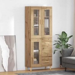 Sonata H Висок шкаф с чекмедже Дъб 69,5 x 34 x 180 см Инженерно дърво - Corpuri, vitrine, biblioteci modulare