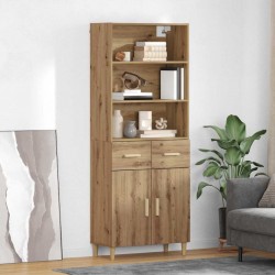Sonata H Висок шкаф с чекмедже Дъб 69,5 x 32,5 x 180 см Инженерно дърво - Corpuri, vitrine, biblioteci modulare