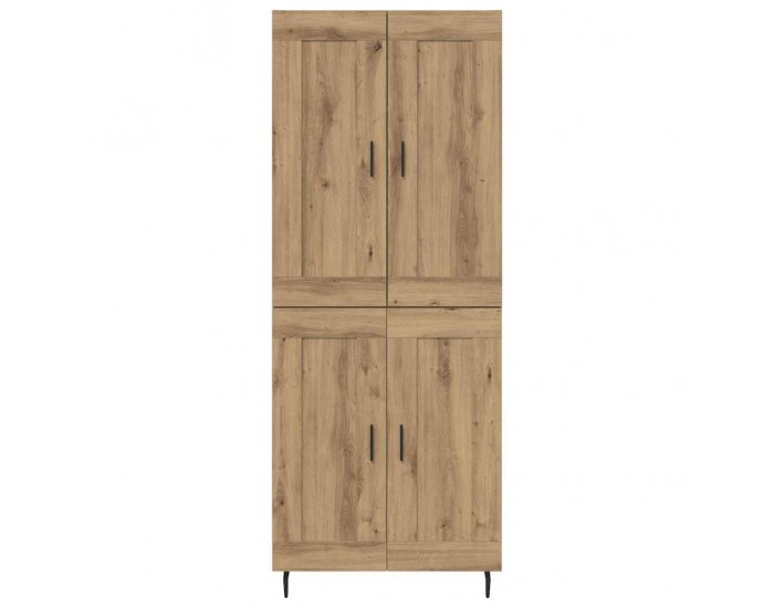 Sonata H Висок шкаф 2 pcs Дъб Инженерна дървесина и стъкло