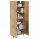Sonata H Висок шкаф 2 pcs Дъб Инженерна дървесина и стъкло