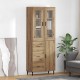 Sonata H Висок шкаф с чекмедже 2 pcs Дъб Инженерна дървесина и стъкло