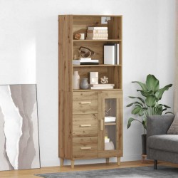 Sonata H Висок шкаф с чекмедже Дъб 69,5 x 32,5 x 180 см Инженерно дърво - Corpuri, vitrine, biblioteci modulare