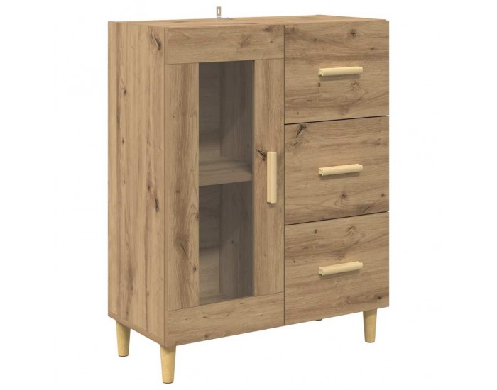 Sonata H Висок шкаф с чекмедже Дъб 69,5 x 32,5 x 180 см Инженерно дърво