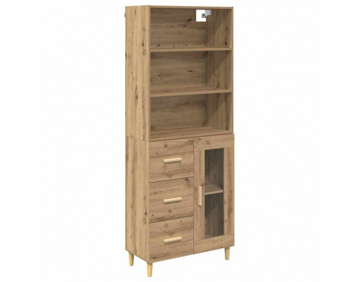 Sonata H Висок шкаф с чекмедже Дъб 69,5 x 32,5 x 180 см Инженерно дърво