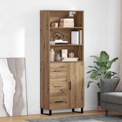 Sonata H Висок шкаф с чекмедже Дъб 69,5 x 34 x 180 см Инженерно дърво - Corpuri, vitrine, biblioteci modulare