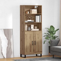 Sonata H Висок шкаф Дъб 69,5 x 34 x 180 см Инженерно дърво - Corpuri, vitrine, biblioteci modulare