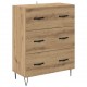 Sonata H Висок шкаф с чекмедже 2 pcs Дъб Инженерна дървесина и стъкло