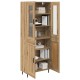Sonata H Висок шкаф 2 pcs Дъб Инженерна дървесина и стъкло