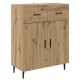 Sonata H Висок шкаф с чекмедже 2 pcs Дъб Инженерна дървесина и стъкло