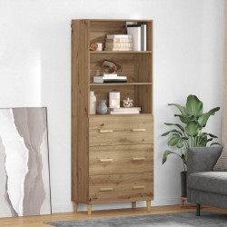 Sonata H Висок шкаф с чекмедже Дъб 69,5 x 32,5 x 180 см Инженерно дърво - Corpuri, vitrine, biblioteci modulare