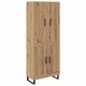 Sonata H Висок шкаф 2 pcs Дъб Инженерна дървесина и стъкло